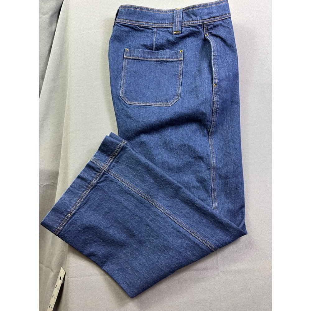 Loft‎ The Wide Leg Dark Wash High Rise Denim Blue Jeans Size 14